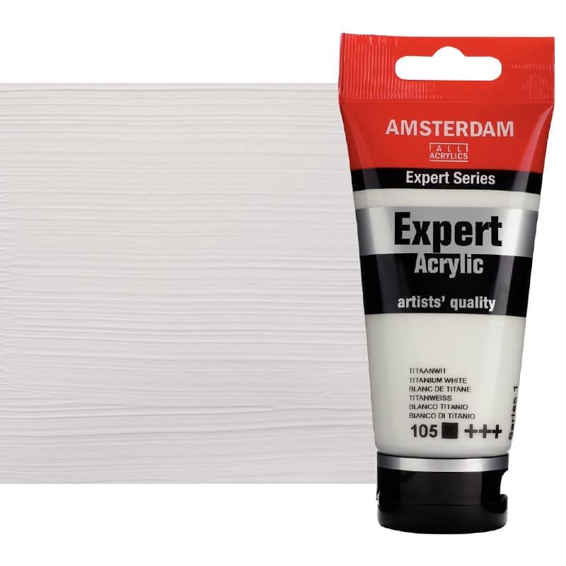 Amsterdam Expert Acrylic Titanium White 75ml Tube
