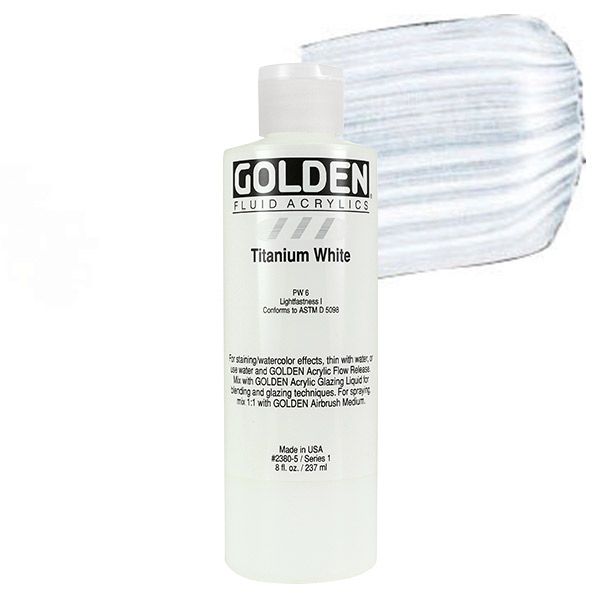 Golden High Flow Acrylic Titanium White 4 oz