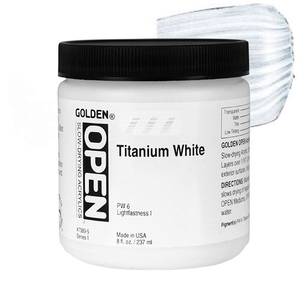 GOLDEN Open Acrylic Paints Titanium White 8 oz