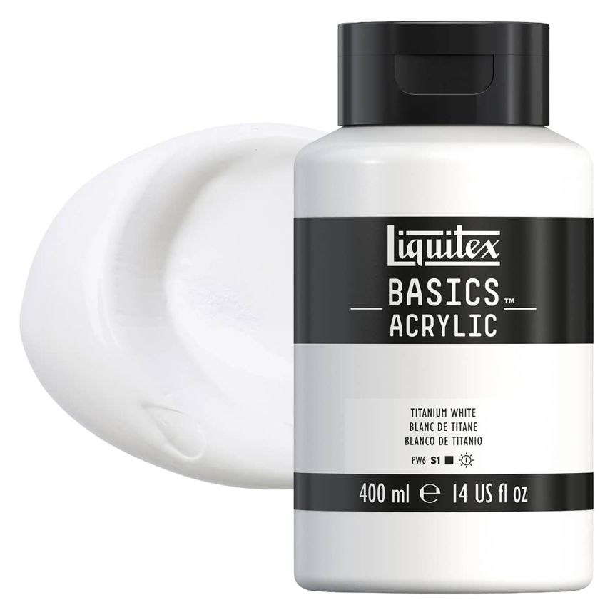 Liquitex Basics Acrylic Paint - Titanium White 400ml
