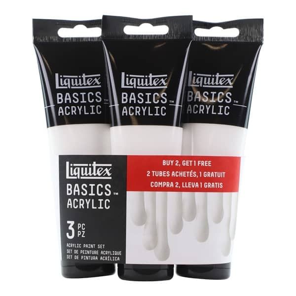 Liquitex Basics Acrylics 4oz Titanium White (Pack of 3)