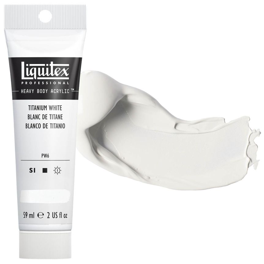 Liquitex Heavy Body Acrylic - Titanium White, 2oz Tube