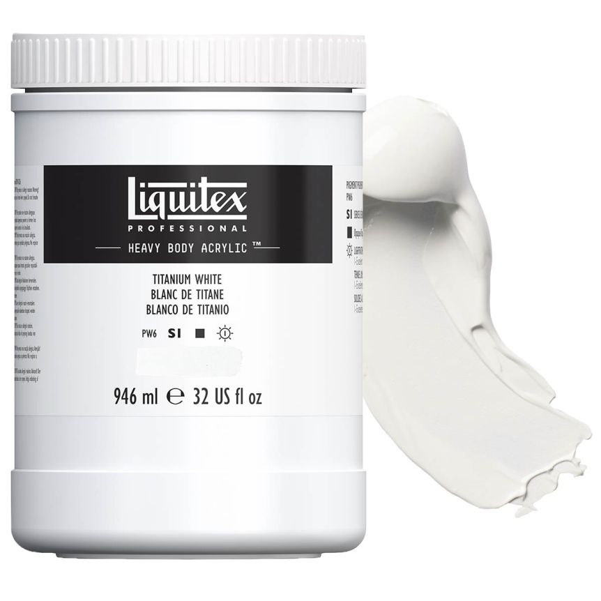 Liquitex Heavy Body Acrylic - Titanium White, 32oz Jar