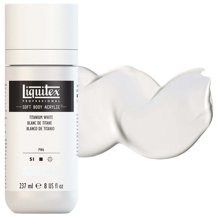 Liquitex Professional Soft Body Acrylic - Titanium White, 8oz Bottle