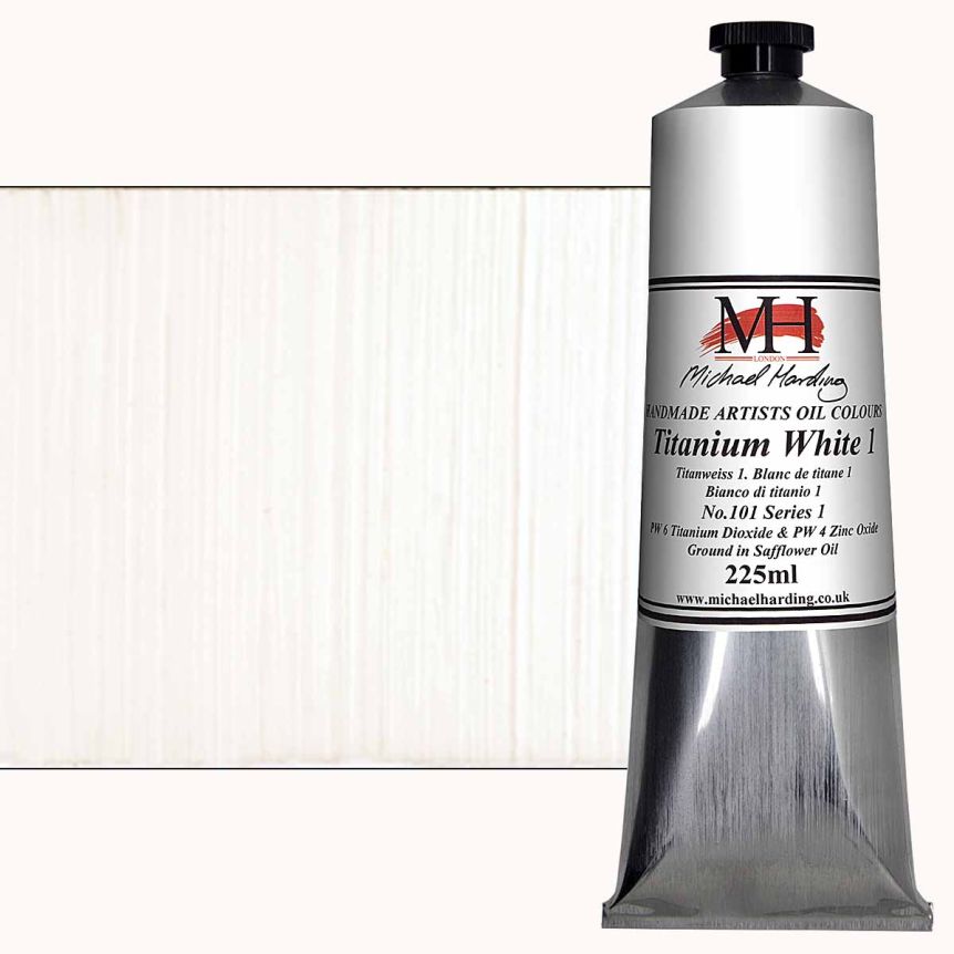 Michael Harding Oil Color- Titanium White No. 1, 225ml Tube
