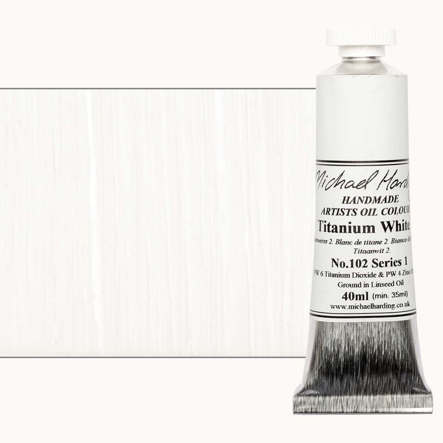 Michael Harding Oil Color - Titanium White No. 2, 40ml Tube