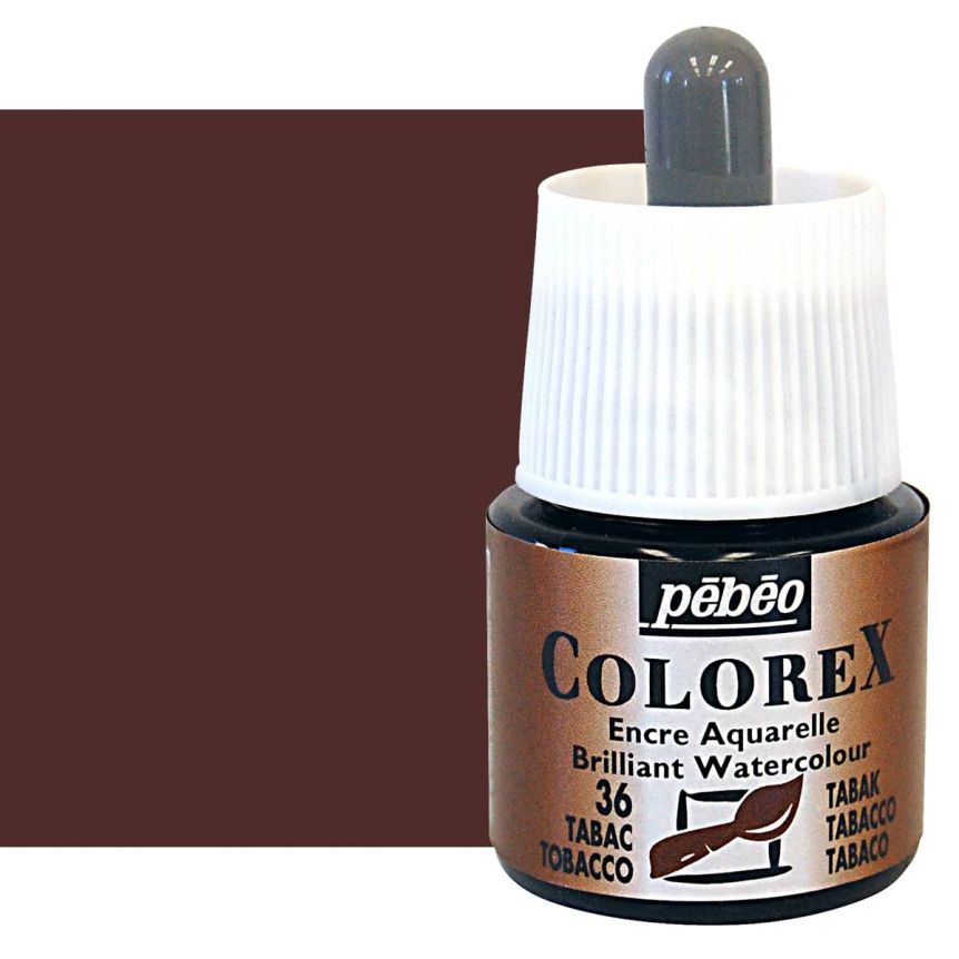 Pebeo Colorex Watercolor Ink Tobacco, 45ml