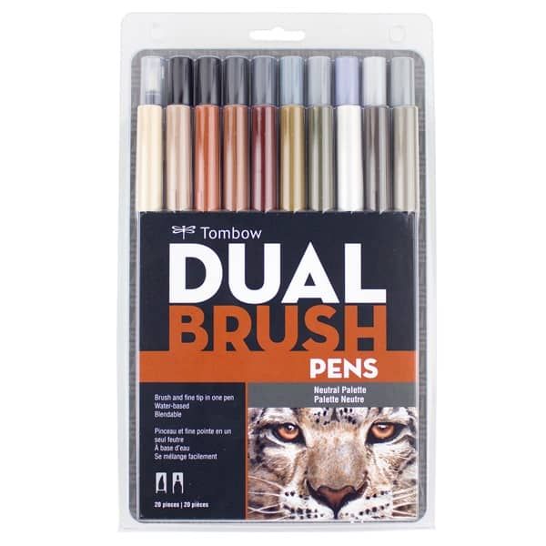 Tombow Dual Brush Pen Set, 10 Desert Floral