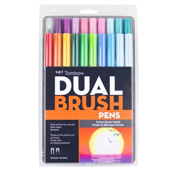 Tombow Dual Brush Artists' Pen Markers - Gift Set of 108 w Stand