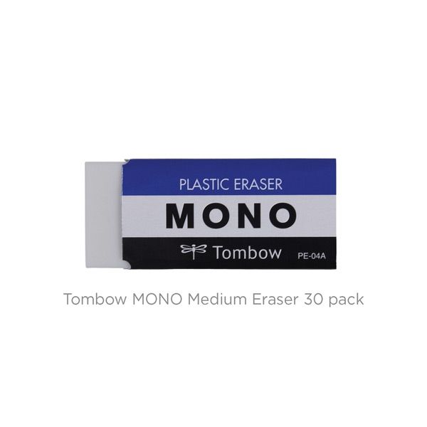 30pc Tombow Mono Medium Eraser White