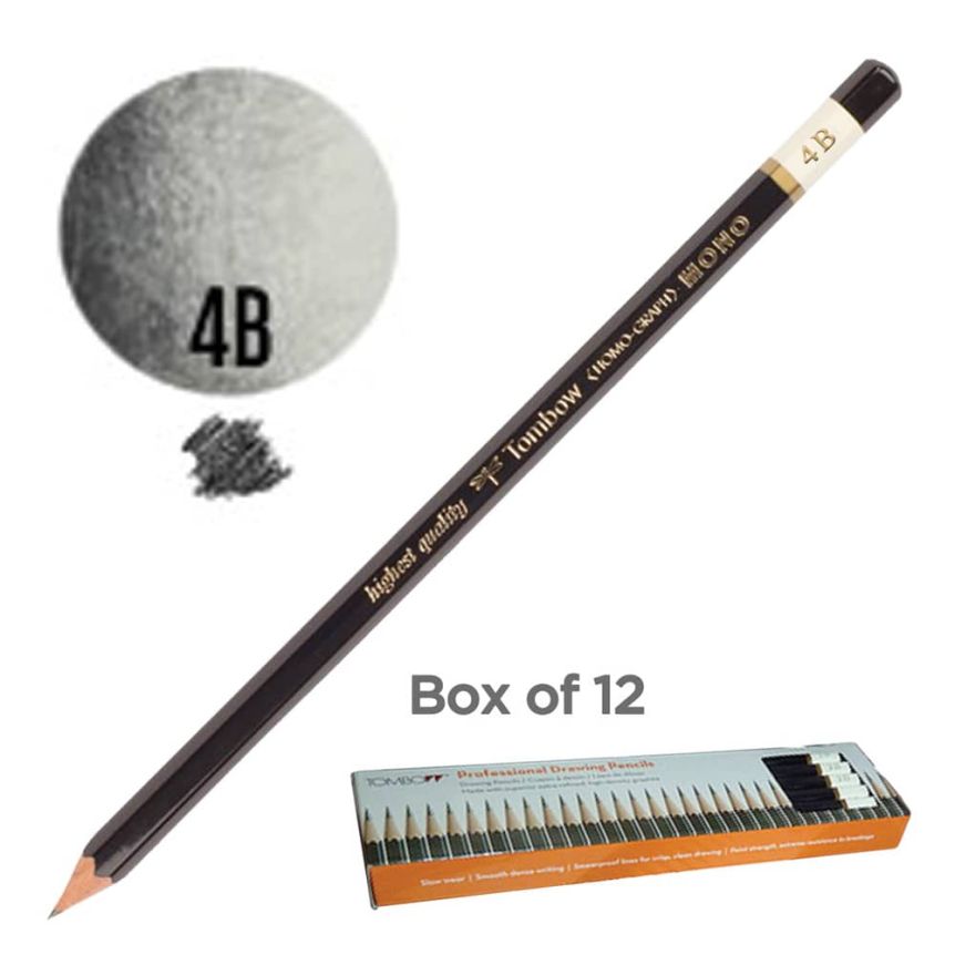 Tombow Mono Pro Drawing Pencil Set of 12 - 4B