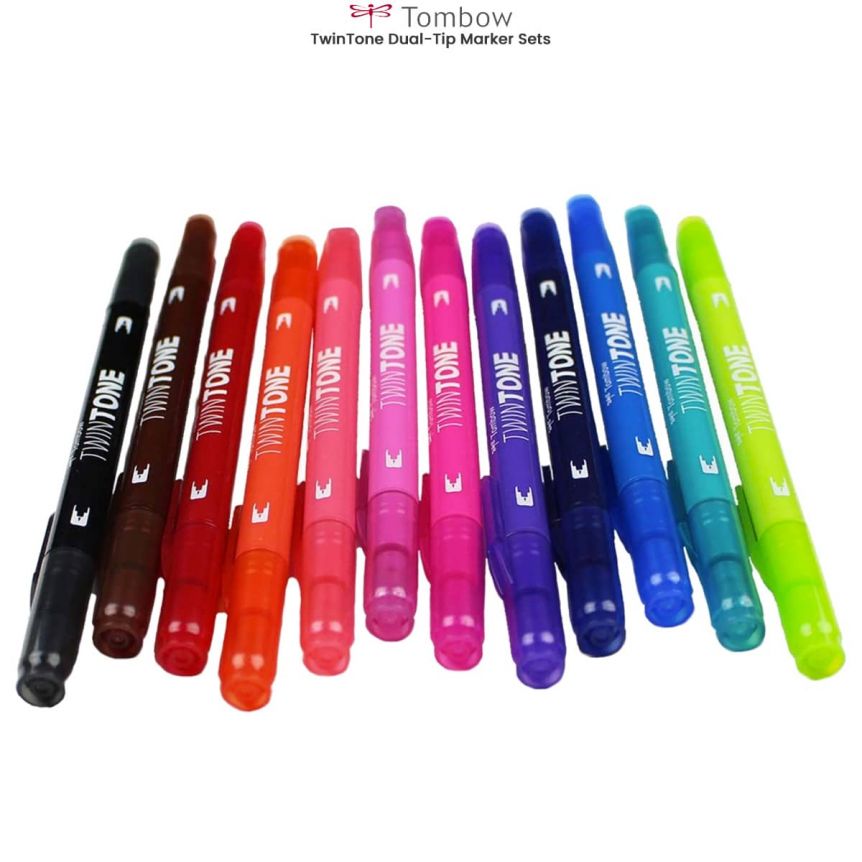 Tombow TwinTone Dual-Tip Marker Sets
