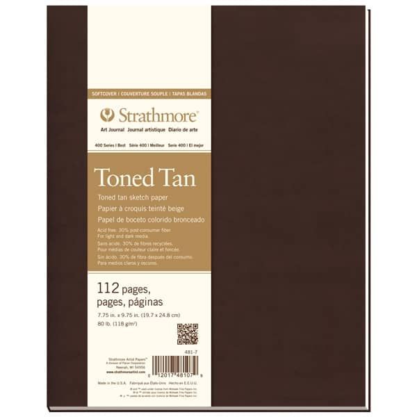 Strathmore 400 Series Softcover Recycled Art Journal 7-3/4x9-3/4" (112 pg) - Tan