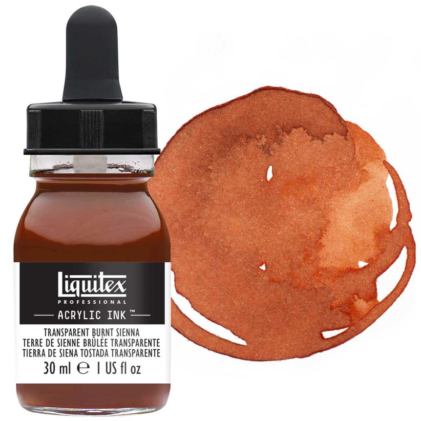 Liquitex Acrylic Ink - Transparent Burnt Sienna, 30ml