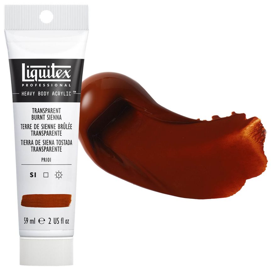 Liquitex Heavy Body Acrylic - Transparent Burnt Sienna, 2oz Tube
