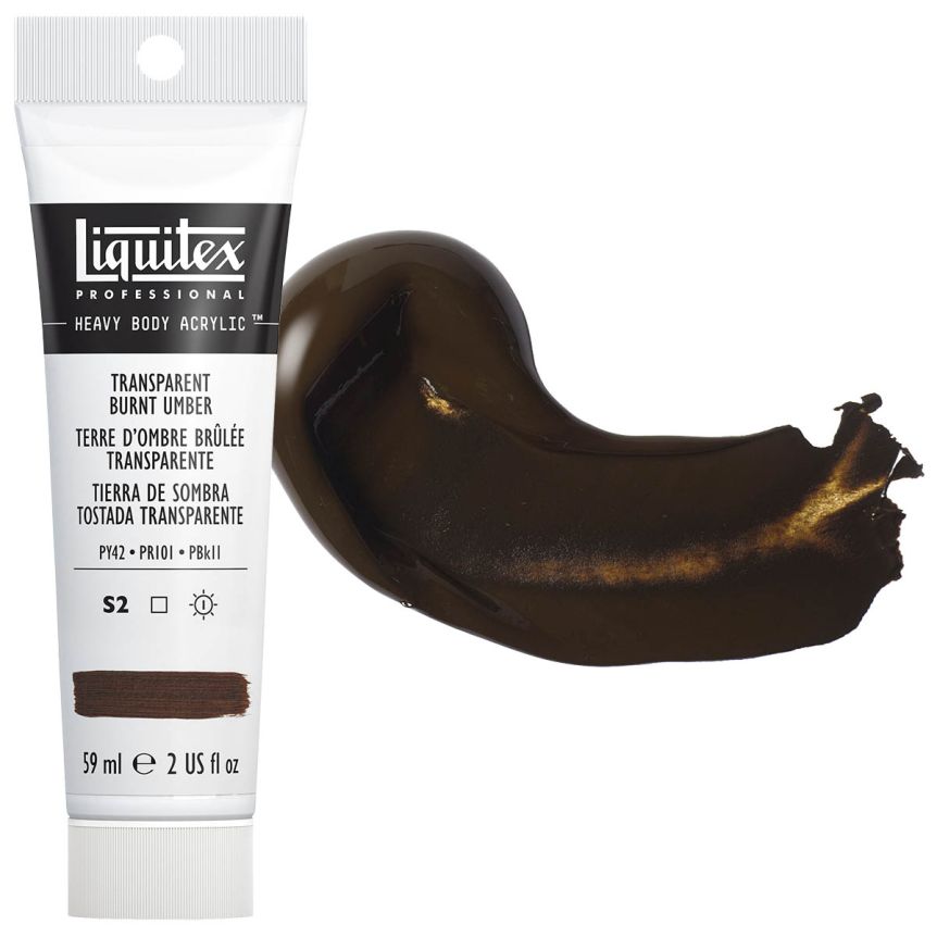 Liquitex Heavy Body Acrylic - Transparent Burnt Umber, 2oz Tube