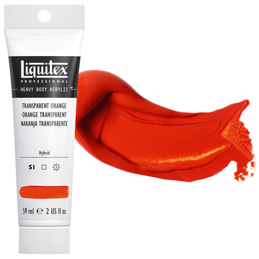 Liquitex Heavy Body Acrylic - Transparent Orange, 2oz Tube