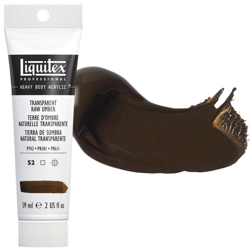 Liquitex Heavy Body Acrylic - Transparent Raw Umber, 2oz Tube