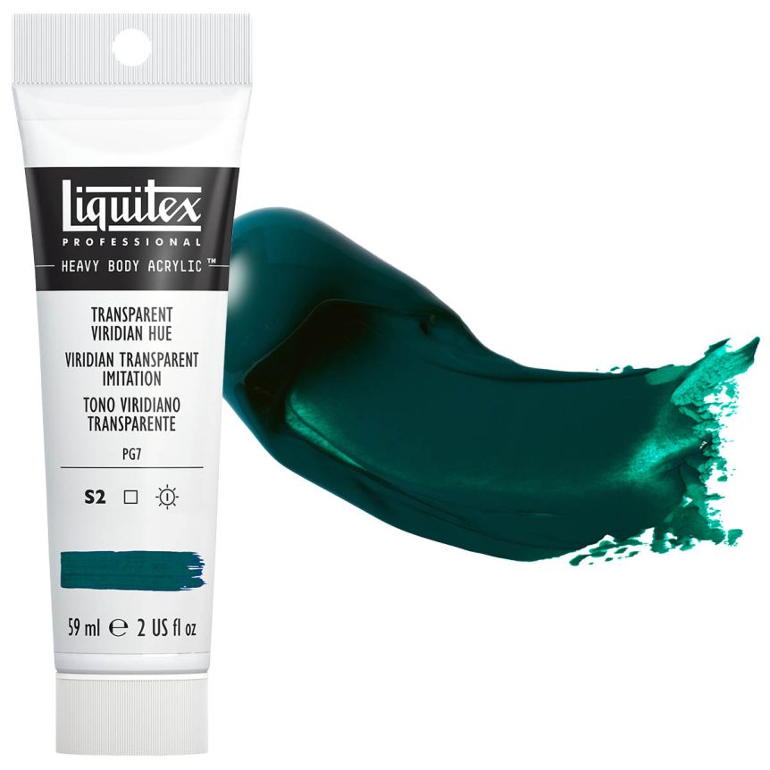 Liquitex Heavy Body Acrylic - Transparent Viridian Hue, 2oz Tube
