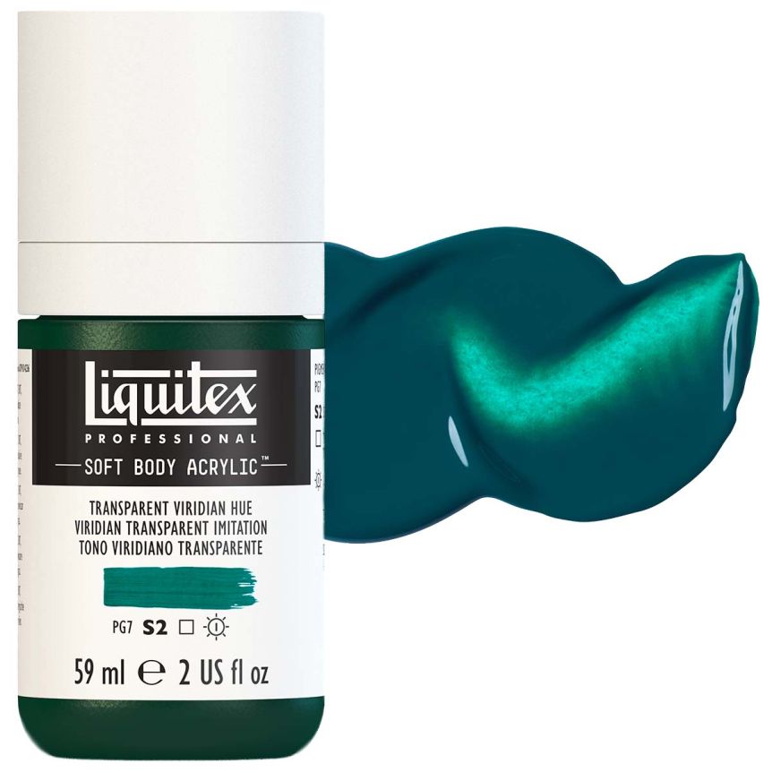 Liquitex Professional Soft Body Acrylic - Viridian Hue (Transparent), 2oz Bottle
