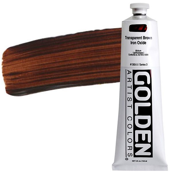 GOLDEN Heavy Body Acrylic 5 oz Tube - Transparent Brown Iron Oxide