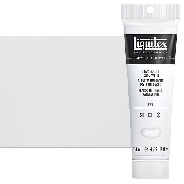 Liquitex Heavy Body Acrylic - Transparent Mixing White, 4.65oz Tube
