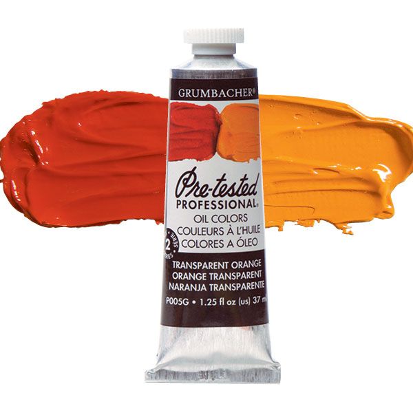 Grumbacher Pre-Tested Oil Color 37 ml Tube - Transparent Orange