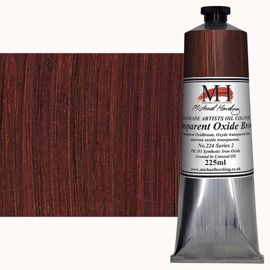 Michael Harding Oil Color - Transparent Oxide Brown, 225ml Tube