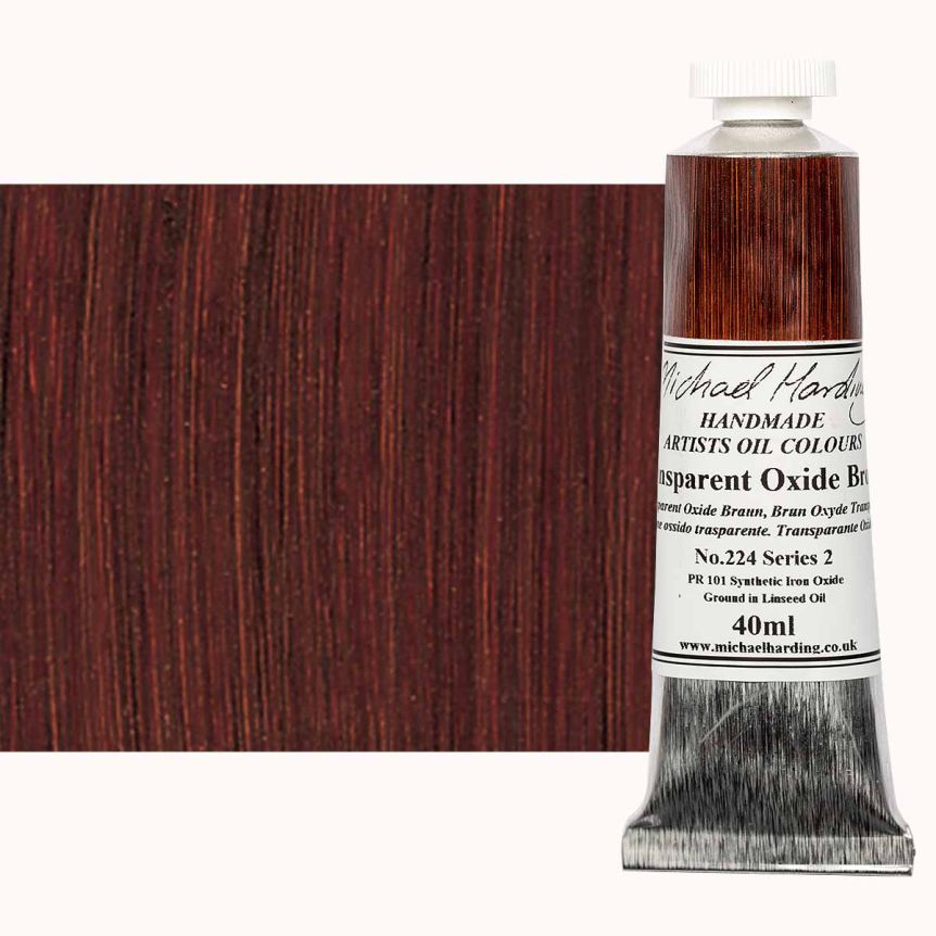 Michael Harding Oil Color - Transparent Oxide Brown, 40ml Tube