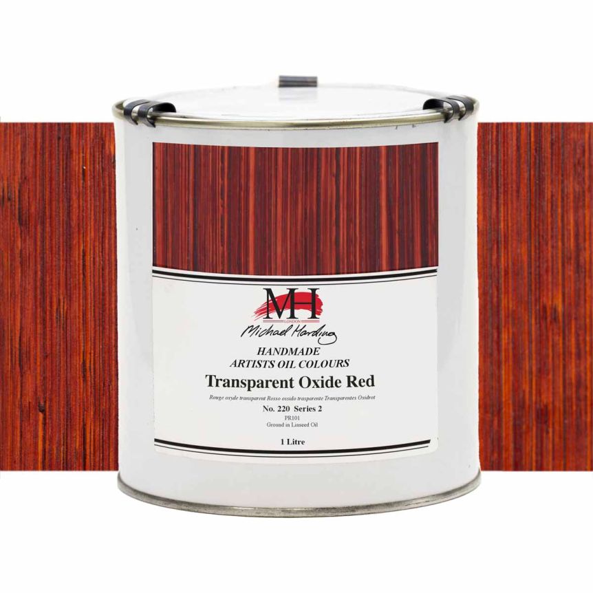 Michael Harding Oil Color - Transparent Oxide Red, 1 Liter Can