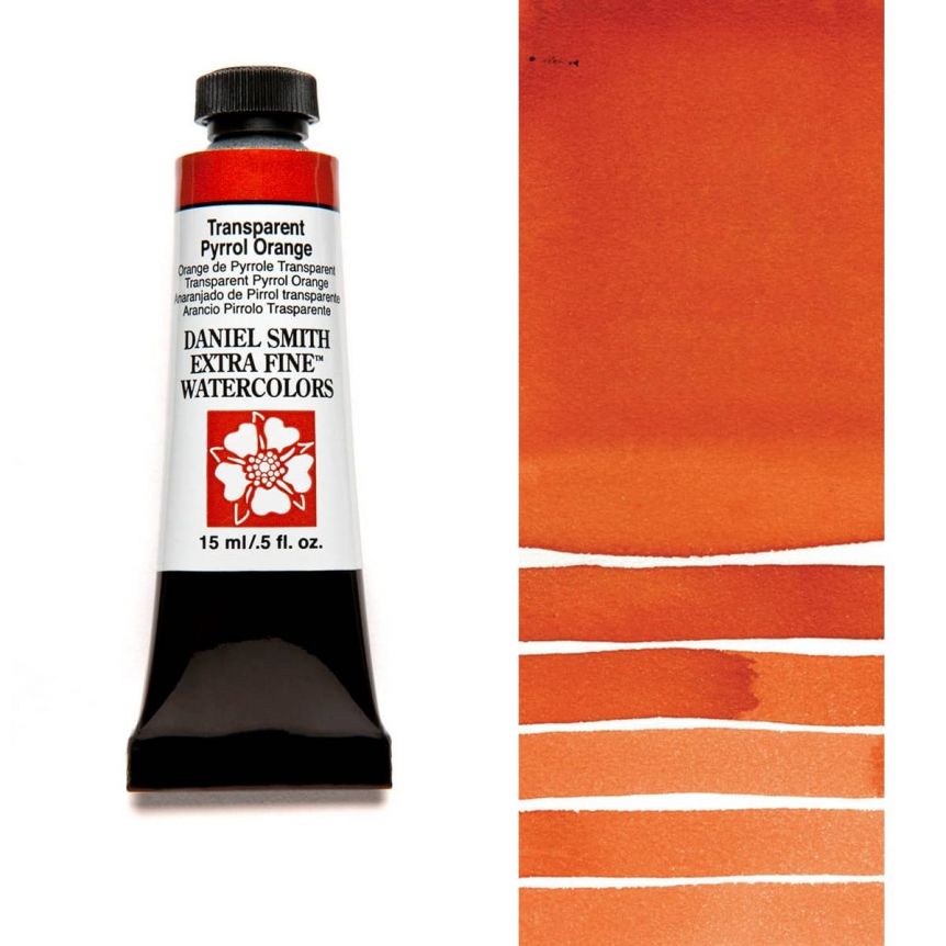 Daniel Smith Extra Fine Watercolor - Transparent Pyrrol Orange, 15 ml Tube