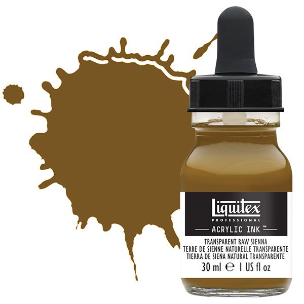 Liquitex Professional Acrylic Ink 30ml Bottle - Transparent Raw Sienna