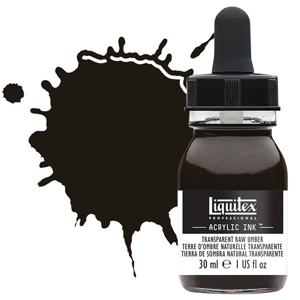 Liquitex Professional Acrylic Ink 30ml Bottle - Transparent Raw Umber