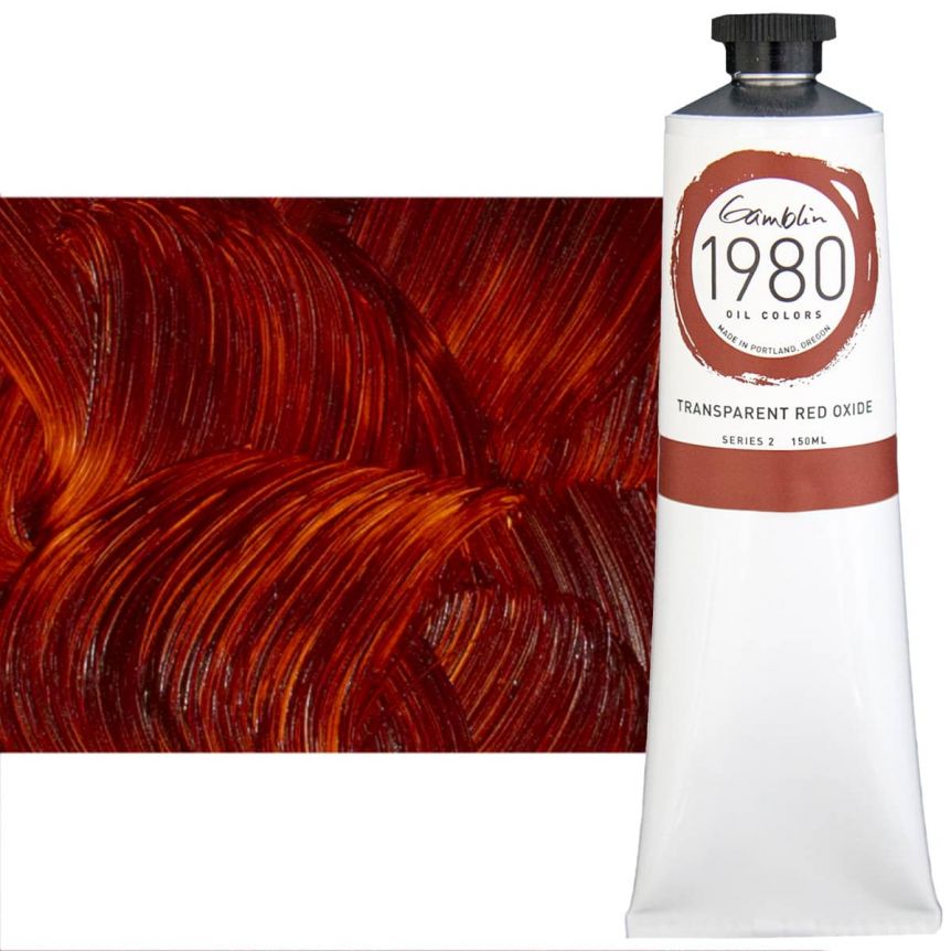 Gamblin 1980 Oil Colors - Transparent Red Oxide, 150ml Tube