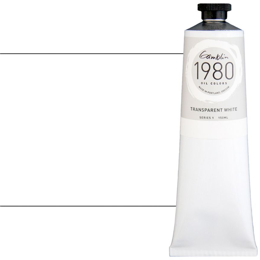 Gamblin 1980 Oil Colors - Transparent White, 150ml Tube
