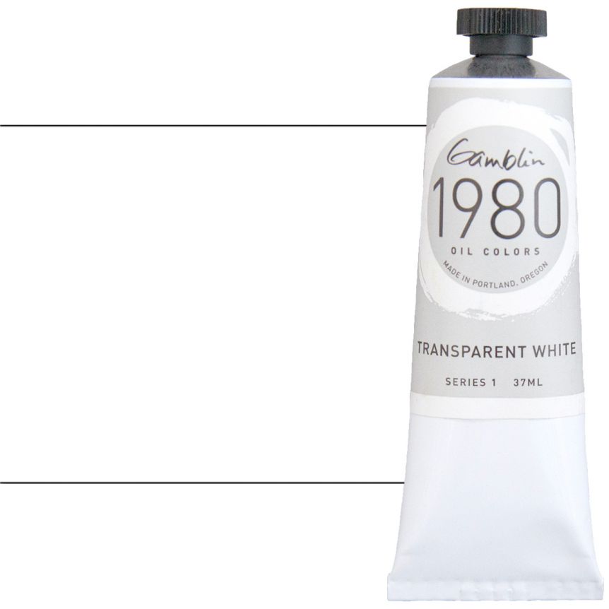 Gamblin 1980 Oil Colors - Transparent White, 37ml Tube