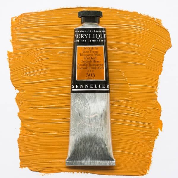 Sennelier Extra Fine Artist Acrylics Transparent Yellow Iron Oxide 60 ml