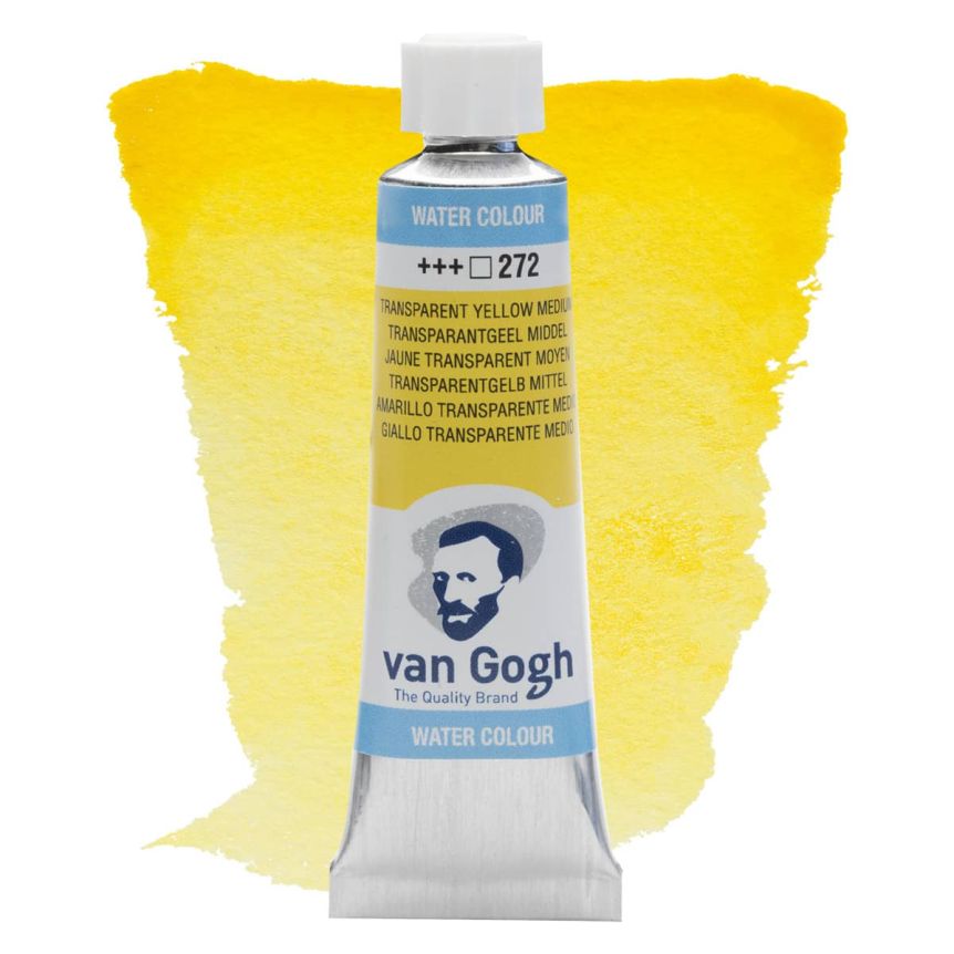 Van Gogh Watercolors - Transparent Yellow Medium, 10ml Tube