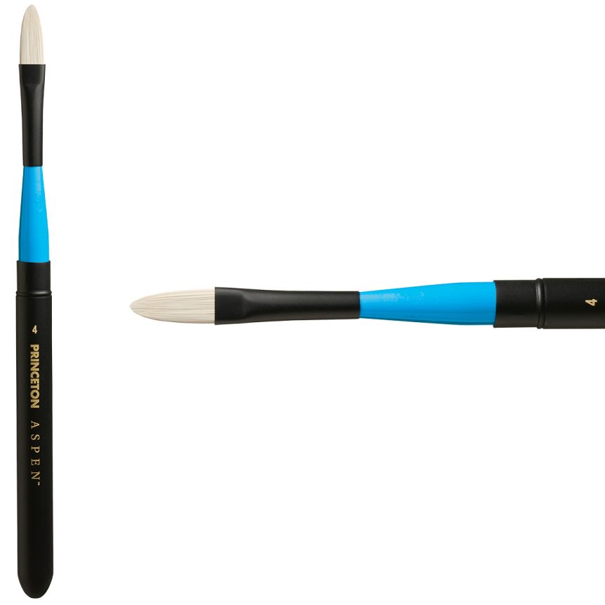 Princeton Aspen Series 6500 Synthetic Brush - Filbert, Travel, Size 4