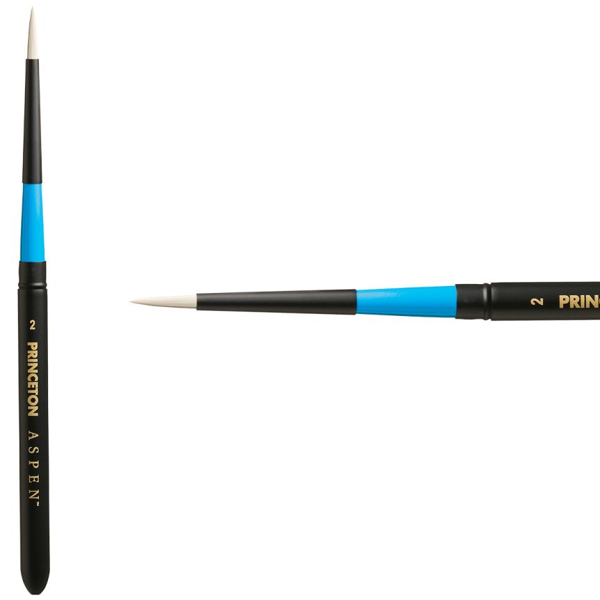 Princeton Aspen Series 6500 Synthetic Brush - Round, Travel, Size 2