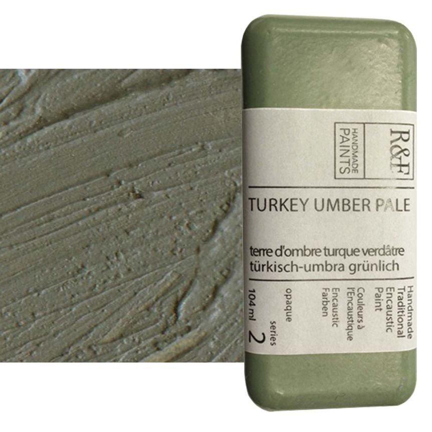 R&F Encaustic Handmade Paint 104 ml Block - Turkey Umber Pale