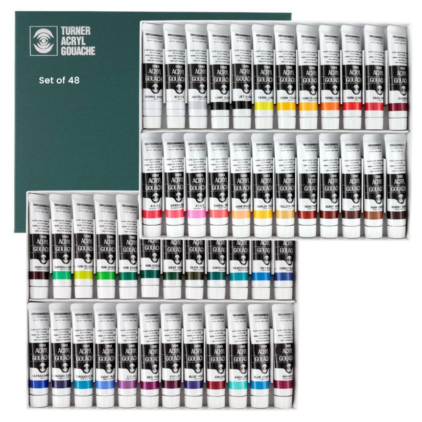 Jackson's Art - This set of Turner Acrylic Gouache has been put together in  collaboration with world famous illustrator Yusuke Nakamura who is  well-known for his cover designs for best-selling books and