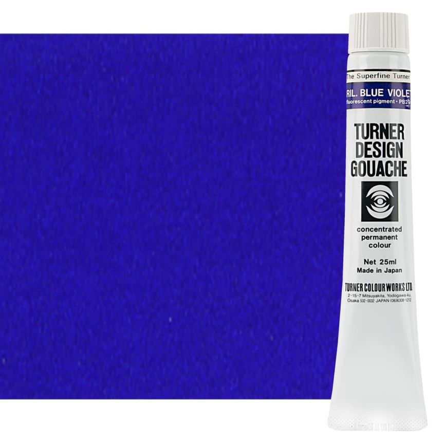 Turner Design Gouache Brilliant Blue Violet, 25ml