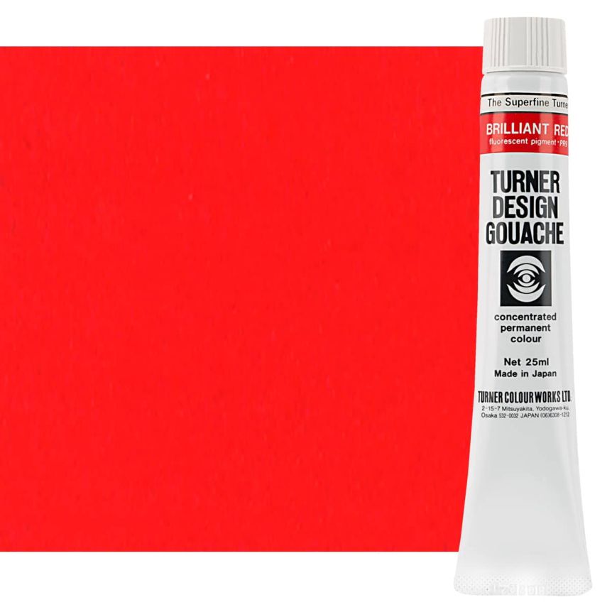 Turner Design Gouache Brilliant Red, 25ml