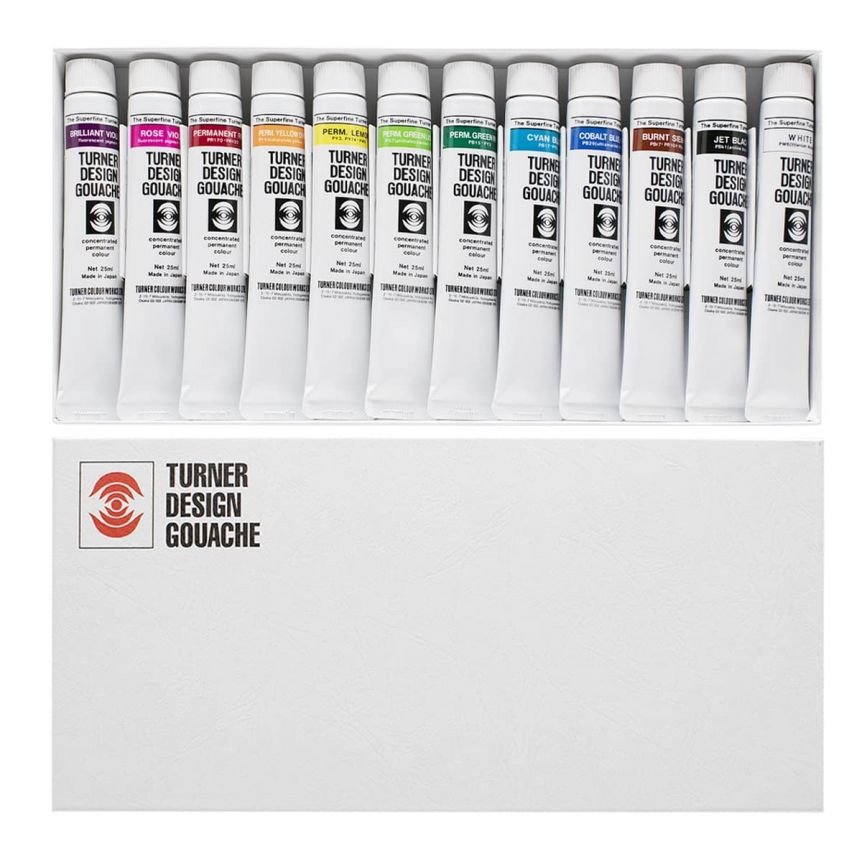 Box of 12 Tubes of Paint GOUACHE STUDIO 10 ml