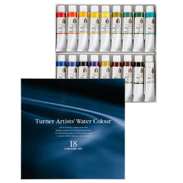 Turner Watercolors Professional Set of 18 15ml Tubes Assorted Colors