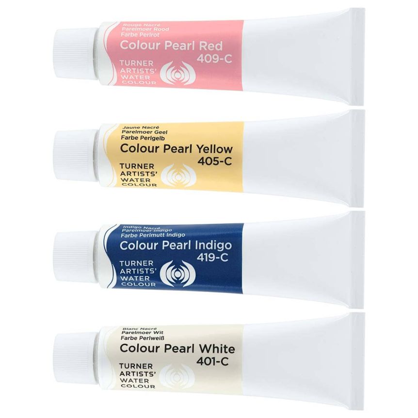 Turner Artists' Watercolors - Pearl Colors Set of 4, 15 ml Tubes