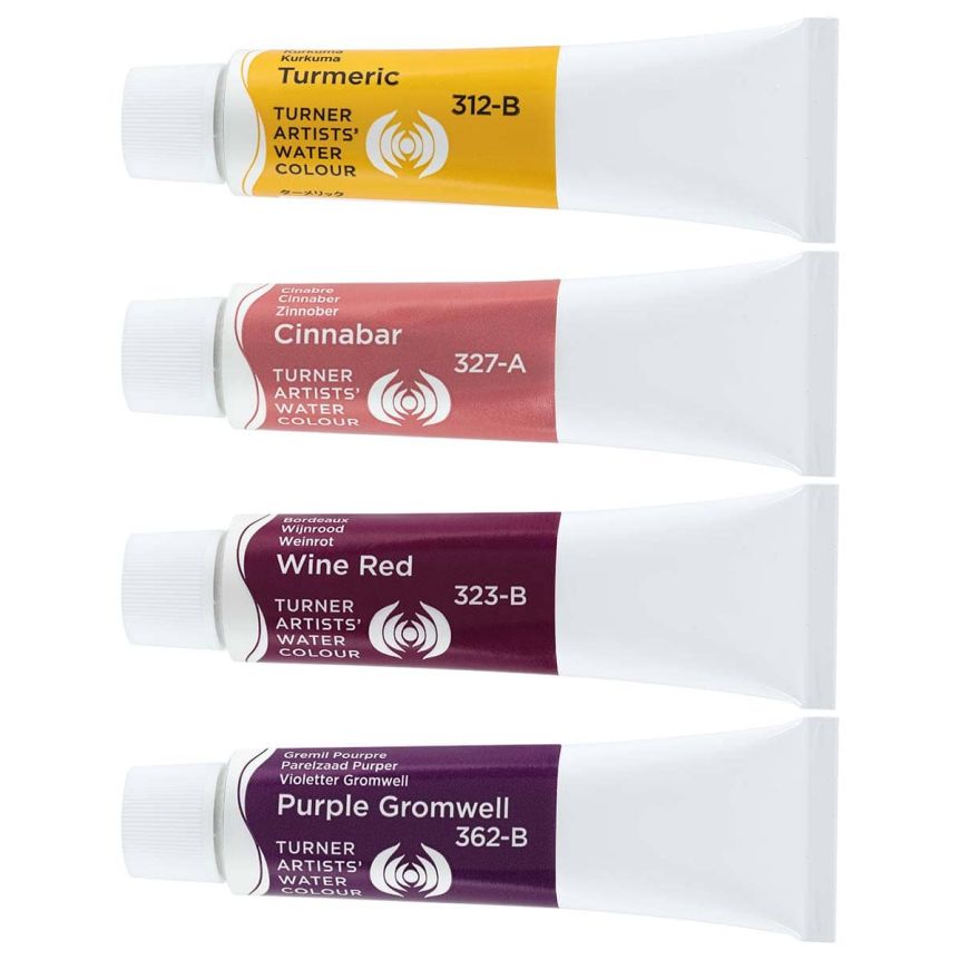 Turner Artists' Watercolors - Sunset/Jewel Colors Set of 4, 15 ml Tubes