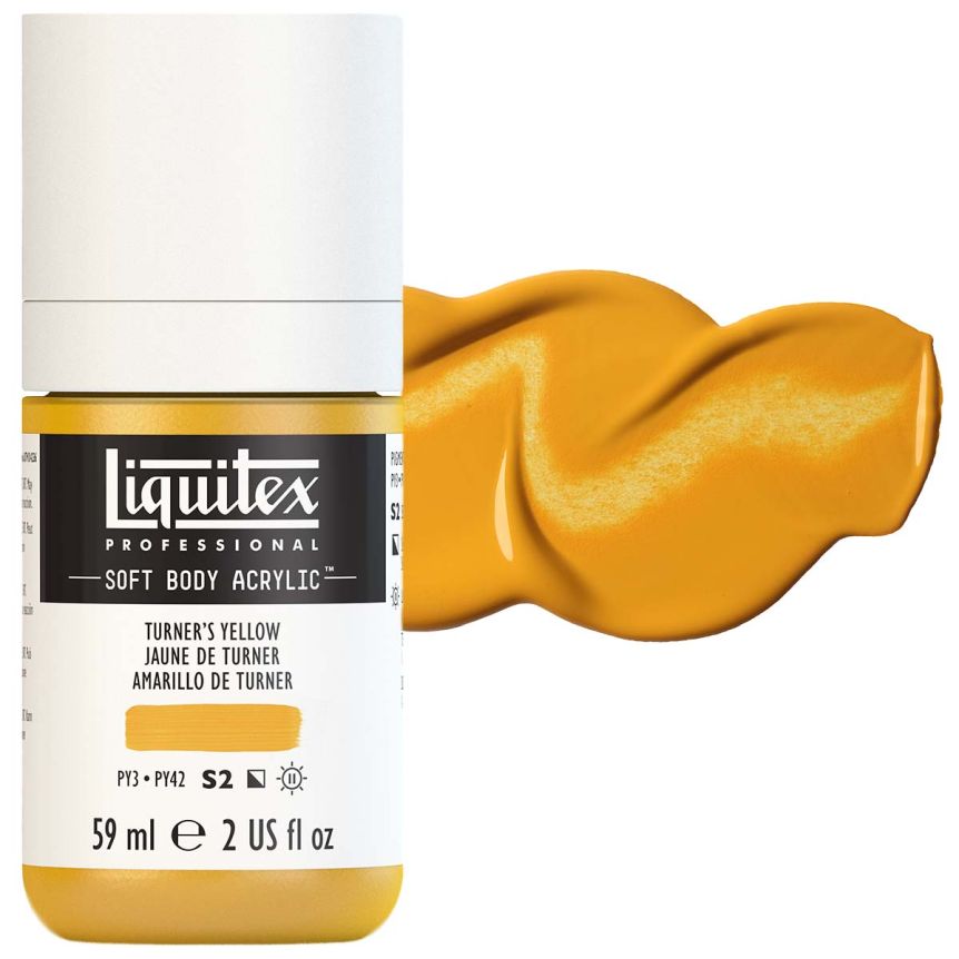 Liquitex Professional Soft Body Acrylic - Turners Yellow, 2oz Bottle