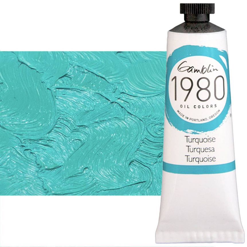 Gamblin 1980 Oil Colors - Turquoise, 37ml Tube